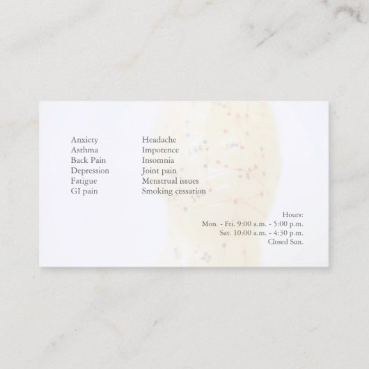 鍼顔 名刺 (裏面)