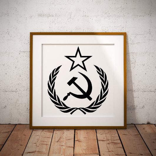 鎌と槌、ソ連、CCCP、共産主義 フォトプリント           
