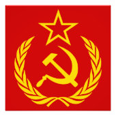 鎌と槌、ソ連、CCCP、共産主義 フォトプリント            (正面)
