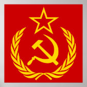 鎌と槌、ソ連、CCCP、共産主義 ポスター (正面)