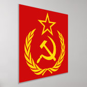 鎌と槌, ソ連, CCCP, 共産主義 箔ポスター (レイダウン)