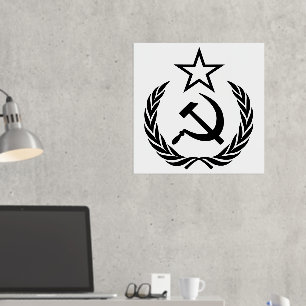 鎌と槌, ソ連, CCCP, 共産主義 箔ポスター