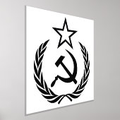 鎌と槌, ソ連, CCCP, 共産主義 箔ポスター (レイダウン)