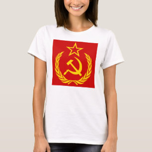 鎌と槌、ソ連、CCCP、共産主義 Tシャツ