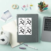 鎌と槌、ハート、愛、共産主義 シール (iPadカバー)