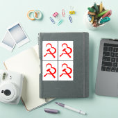 鎌と槌、心、愛、共産主義 シール (iPadカバー)