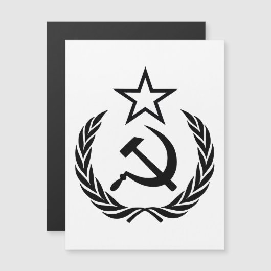 鎌と槌, USSR, CCCP, 共産主義 マグネット招待状 (正面/裏面)