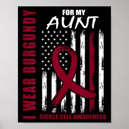 鎌セル認識度シャツ叔母I衣服ブルゴーニュF ポスター (正面)