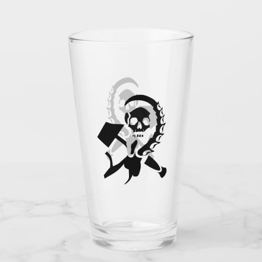 鎌ロシアのとハンマーの悪の侵略 タンブラーグラス (裏面)
