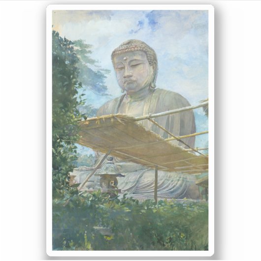 鎌倉大仏絵画水彩画 シール (正面)