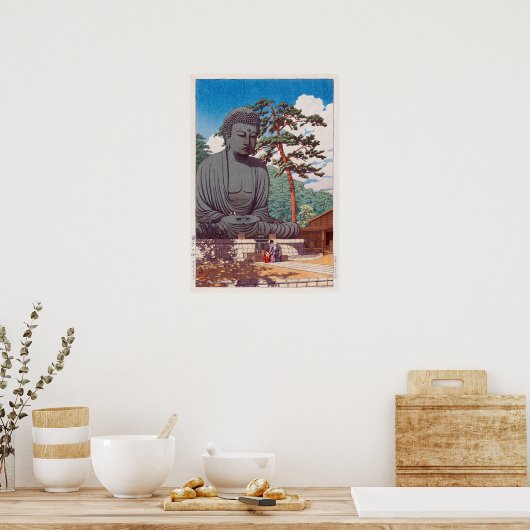 鎌倉大仏、鎌倉素晴らしの仏、河瀬蓮井 ポスター (キッチン)