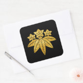 鎌倉源門フェイク日本の金ゴールド スクエアシール (封筒)