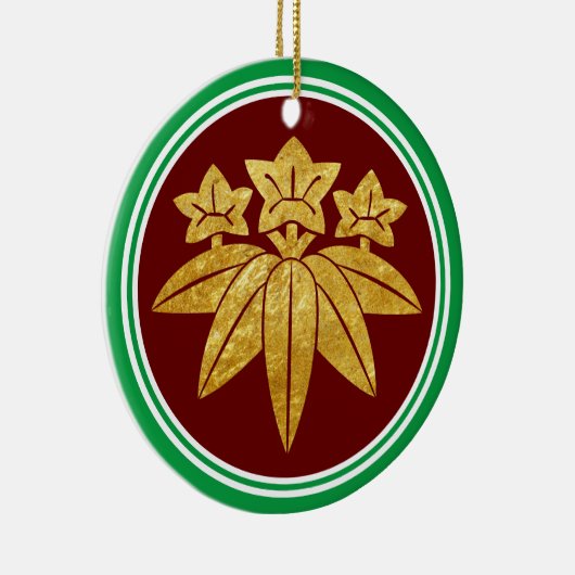 鎌倉源門日本の氏フェイク金ゴールド セラミックオーナメント (右)