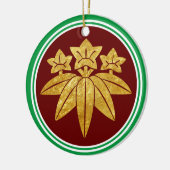 鎌倉源門日本の氏フェイク金ゴールド セラミックオーナメント (左)