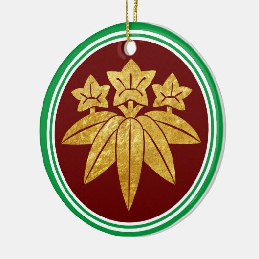 鎌倉源門日本の氏フェイク金ゴールド セラミックオーナメント (左)