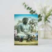 鎌倉素晴らしヴィンテージ旧日本の大仏 シーズンポストカード (スタンド正面)