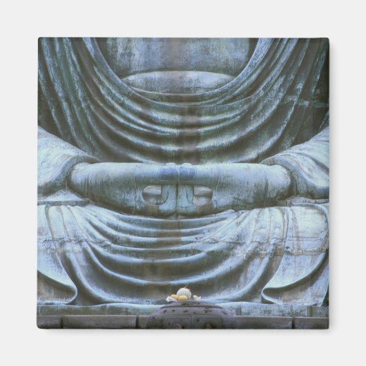 鎌倉 高徳寺の大仏の細部 2 マグネット (正面)