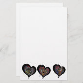 鎌状細胞のハートの芸術 便箋 (正面/裏面)