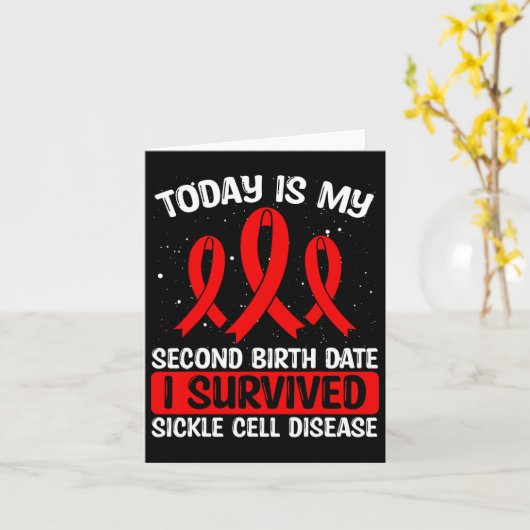 鎌状細胞病認識度生き延び鎌状細胞 カード (黄色い花)