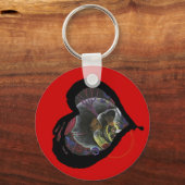 鎌状細胞認識度ハート – 苦しむ必要はない キーホルダー (正面)