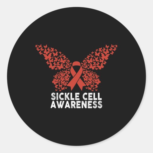 鎌状細胞認識度バタフライ鎌状細胞戦士 ラウンドシール (正面)