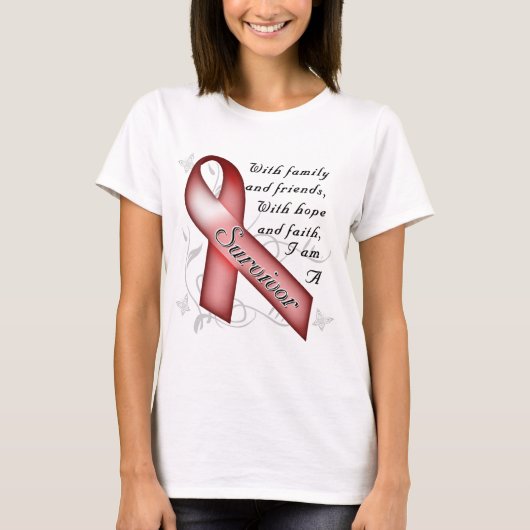 鎌状細胞貧血症の生存者 Tシャツ (正面)