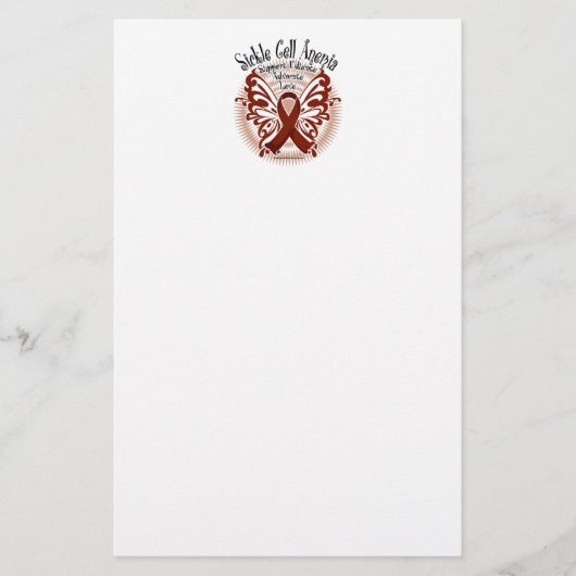 鎌状細胞貧血症の蝶3 便箋 (正面)