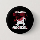 鎌状赤血球戦士は魔法のユニコーン・ブルゴーニュ 缶バッジ (正面)