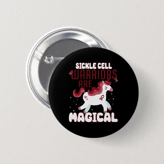 鎌状赤血球戦士は魔法のユニコーン・ブルゴーニュ 缶バッジ (正面&裏面)