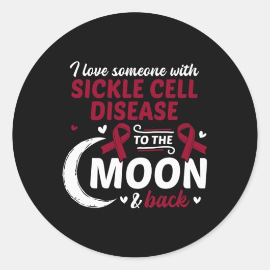 鎌状赤血球病の人が大好き ラウンドシール (正面)