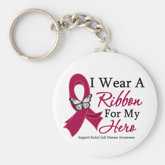 鎌状赤血球病私は衣服のリボンを私のヒーロー キーホルダー (正面)