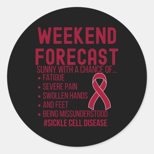 鎌状赤血球病認識度の日1 ラウンドシール (正面)