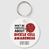 鎌状赤血球認識度が不用意なサポート キーホルダー (裏面)