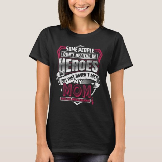 鎌状赤血球貧血と闘う人 私は母のためにバーガンディーを着用します Tシャツ (正面)