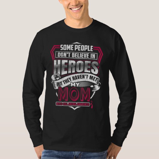 鎌状赤血球貧血と闘う人 私は母のためにバーガンディーを着用します Tシャツ (正面)