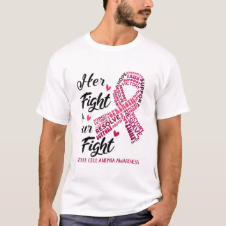 鎌状赤血球貧血彼女の戦いは我々の戦い Tシャツ