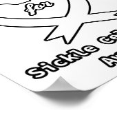 鎌状赤血球貧血認識度サポートレッドリボン ポスター (角)