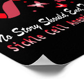 鎌状赤血球貧血認識度バタフライサポートレッド ポスター (角)