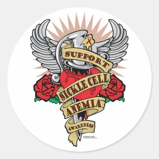 鎌状赤血球貧血 ラウンドシール (正面)