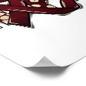 鎌状赤血球貧血scd認識度月リボン希望 ポスター (角)