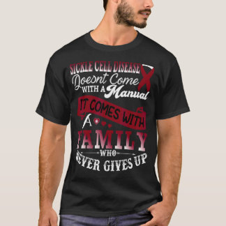 鎌細胞病認識度ファミリーサポートブルグ Tシャツ
