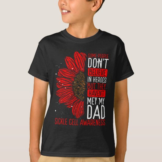 鎌細胞病認識度リボンパパ戦士F Tシャツ (正面)