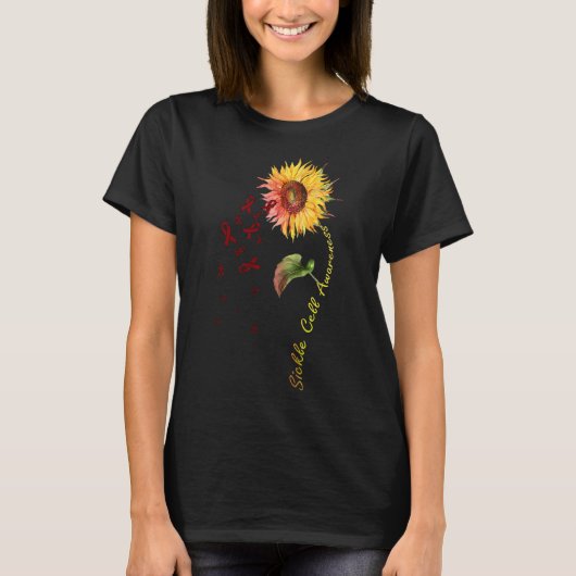 鎌細胞認識度ひまわり Tシャツ (正面)