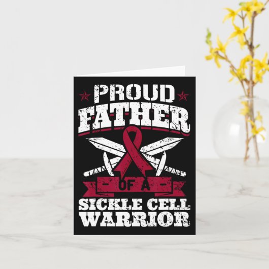 鎌誇りを持った細胞の戦士のscdの父親が待っている カード (黄色い花)