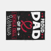 鎌誇りを持った細胞戦士の鎌細胞泡のパパ フリースブランケット (正面(横))