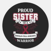 鎌誇りを持った細胞貧血戦士の姉妹 ラウンドシール (正面)