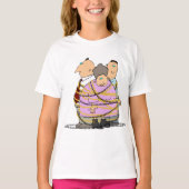 鎖で繋がれた象徴的な団結ユーモア Tシャツ (正面)