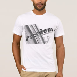 鎖に書かれたフリーダム メタリックシルバーエフェクト Tシャツ