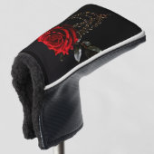 鎖に繋がれた赤い薔薇 ゴルフヘッドカバー (3/4 正面)