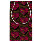 鎖に閉じ込められたハートロマンチック スモールペーパーバッグ (裏面)